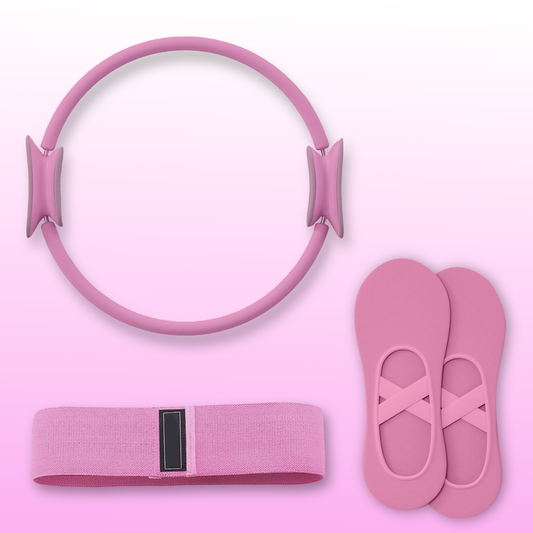 Pilates Kit (Pilates Ring, 5Pcs Pilates Socks, 3 Pcs Resistance Bands)